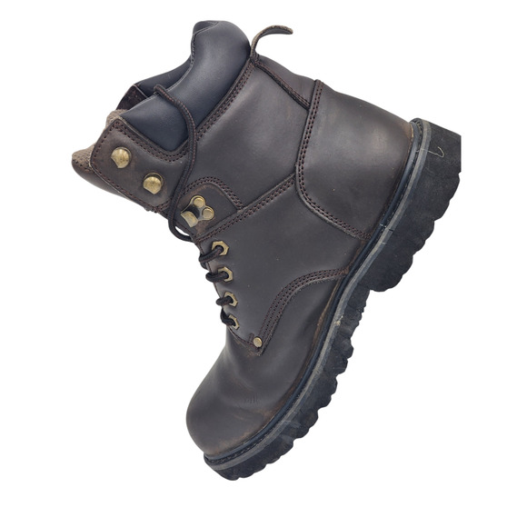 Work Master Boots Mens 9M Leather Workwear Steel Toe Durable Industrial Safety - Picture 9 of 14